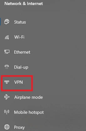 VPN option in Windows for L2TP/IPSec VPN on Windows.