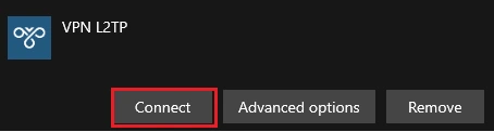 Connect to L2TP/IPSec VPN on Windows.